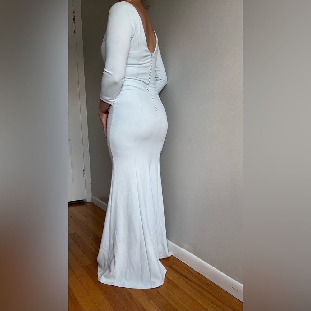 Lulu's Soft Blue Long Sleeve Dress